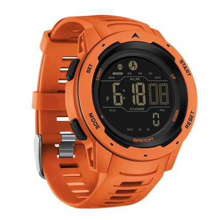 Military Digital Watch with Pedometer, Step Tracker Watch with Rubber Strap – image 7