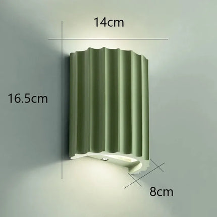Nordic Modern Resin Wall Lamp with Ribbed Design | Soft Ambient Lighting for Home Décor