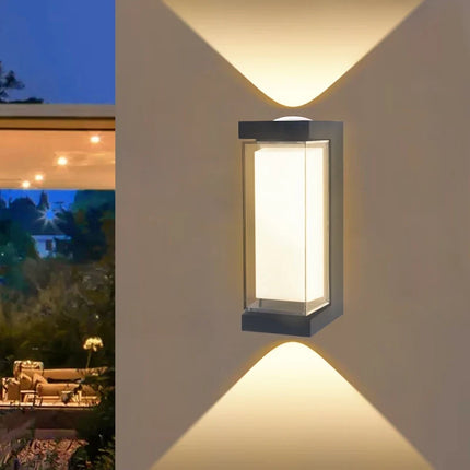 Modern LED Wall Light with Up & Down Lighting | Waterproof Sconce for Indoor and Outdoor Ambience