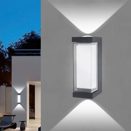 Modern LED Wall Light with Up & Down Lighting | Waterproof Sconce for Indoor and Outdoor Ambience