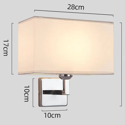 Wall Lamp with LED Reading Arm & Fabric Shade | Modern Dual Lighting Design for Bedside Comfort