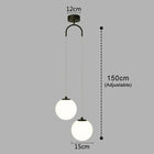 Modern Pendant Lights, Opal Glass Globe Hanging Light for Dining Room, Minimalist Nordic Hanging Lamp for Bedroom_05