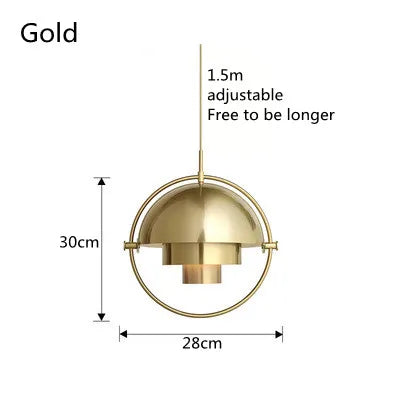 Nordic Pendant Light with Adjustable Height and Sculptural Design | Contemporary Metal Lamp for Elegant Interiors