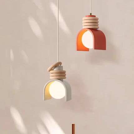 Wabi-Sabi Pendant Light with Adjustable Height | Japanese Minimalist Resin Design for Warm Ambient Lighting