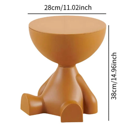 Bear-Shaped Side Table with Hidden Storage | Cute Modern Coffee Table for Living Room and Bedroom
