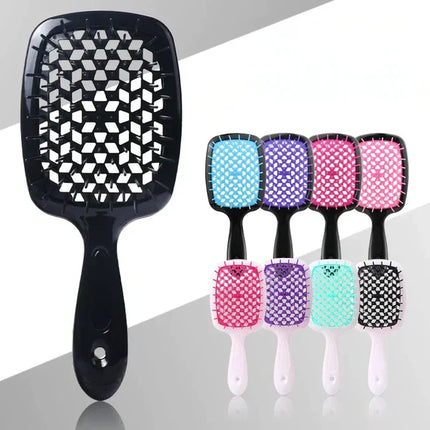 Detangling Hair Brush for Wet and Dry Hair, Flexible Bristle Detangler in 8 Colors for Curly and Thick Hair