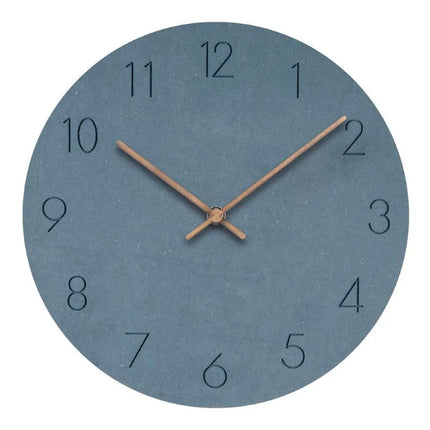 Scandinavian Wall Clock with Silent Movement | Grey Dial and Copper Hands for Quiet Precision 0