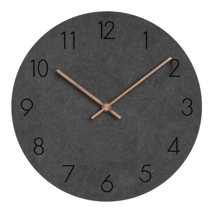 Scandinavian Wall Clock with Silent Movement | Grey Dial and Copper Hands for Quiet Precision 2