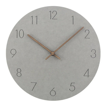 Scandinavian Wall Clock with Silent Movement | Grey Dial and Copper Hands for Quiet Precision 3