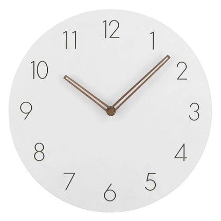 Scandinavian Wall Clock with Silent Movement | Grey Dial and Copper Hands for Quiet Precision 5
