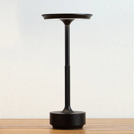 Rechargeable LED Table Lamp with Touch Control Dimming | Elegant Aluminium Design for Warm Ambient Light
