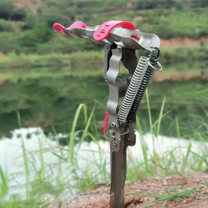 Spring-Loaded Fishing Rod Holder with Adjustable Angle | Durable Design for Stable Casting