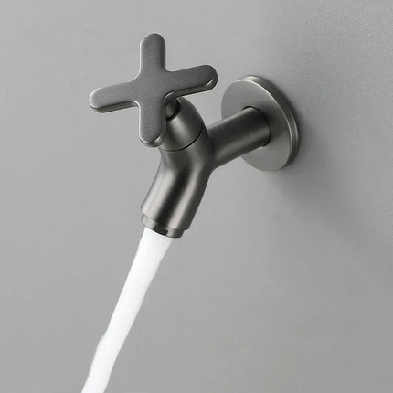 Outdoor Faucet, Solid Brass Wall Mounted Faucet with Single Lever, Laundry Faucet, Cold Water Tap for Garden – image 6