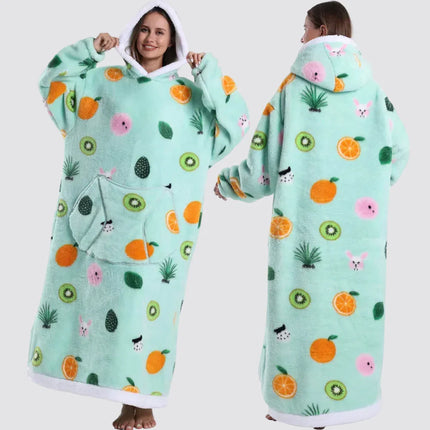Oversized Blanket Hoodie with Large Hood | Comfortable Wearable Blanket for Home and Outdoor Relaxation