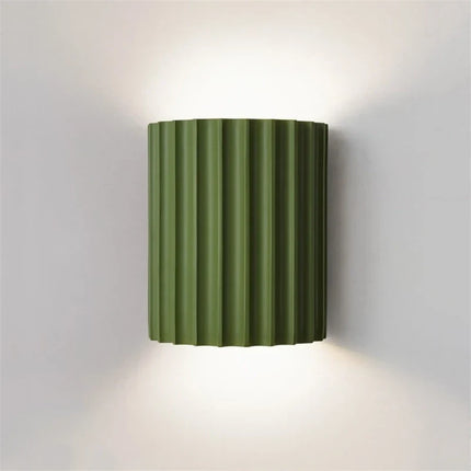 Nordic Modern Resin Wall Lamp with Ribbed Design | Soft Ambient Lighting for Home Décor