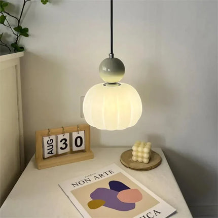 Pumpkin Pendant Light with Adjustable Height | Modern LED Fixture for Soft Ambient Glow in Any Room