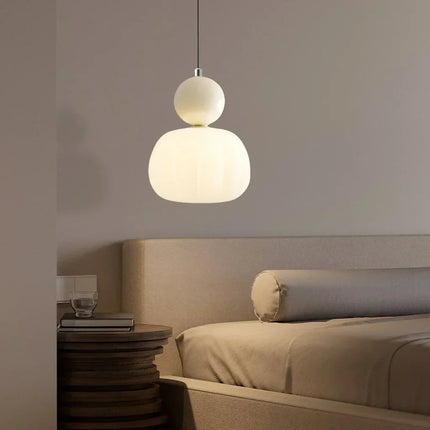 Pumpkin Pendant Light with Adjustable Height | Modern LED Fixture for Soft Ambient Glow in Any Room