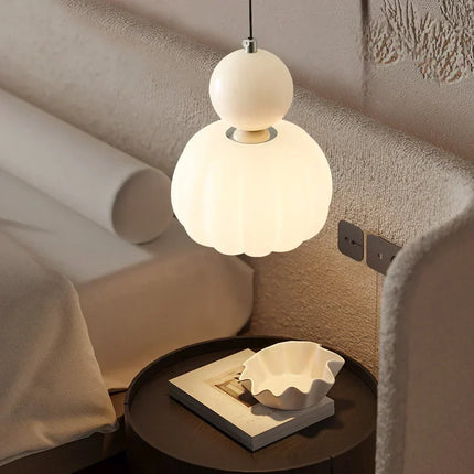 Pumpkin Pendant Light with Adjustable Height | Modern LED Fixture for Soft Ambient Glow in Any Room