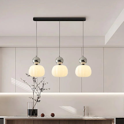 Pumpkin Pendant Light with Adjustable Height | Modern LED Fixture for Soft Ambient Glow in Any Room