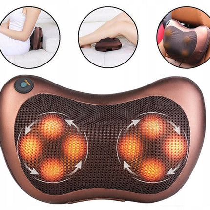 Heated Massage Pillow with Relaxing Vibration | Soft Fabric for Stress Relief