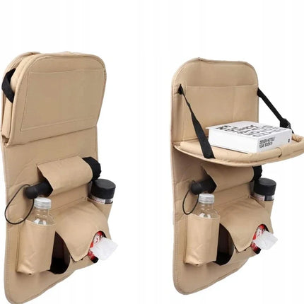 Backseat Car Organizer with Foldable Tray Table, Tablet Holder, Bottle Holders and Storage Compartments, 5 Colours