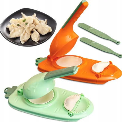 Dumpling Maker Press with Non-Stick Plates, Easy Home Dumpling Mold Tool for Filled Dough, Red, Green, Pink, Yellow