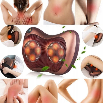 Heated Massage Pillow with Relaxing Vibration | Soft Fabric for Stress Relief