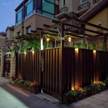 Solar Step Lights, IP44 Waterproof Outdoor Stair Lights with Dusk to Dawn Switching and Tape or Screw Mounting