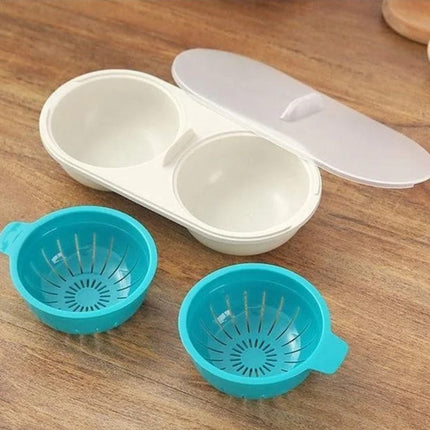 Microwave Egg Poacher Cup for Soft, Medium or Hard Poached Eggs, Breakfast Cooker with No Boiling Water