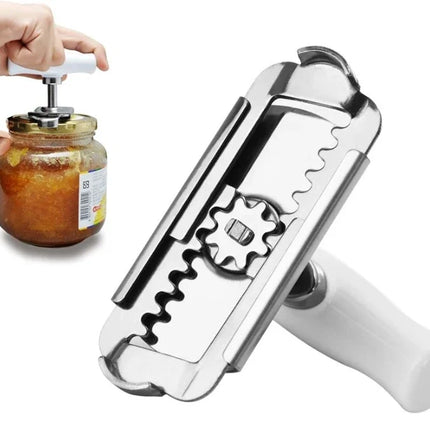 Adjustable Jar Opener for Small and Large Lids with Easy-Turn Handle, Twist-Off Kitchen Tool in Green or White