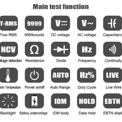 Digital Multimeter with True RMS and Auto Ranging, Pocket Size Voltage Tester with Non Contact AC Detection