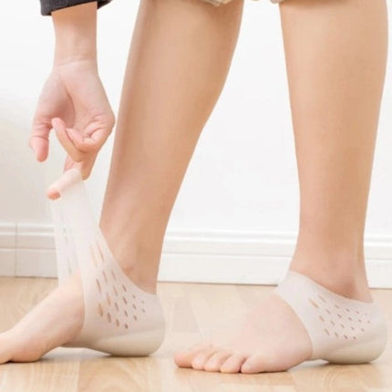 Height Increase Gel Insoles, 4cm and 5cm Lift Options, Slim Invisible Cushioned Shoe Inserts for All Day Comfort