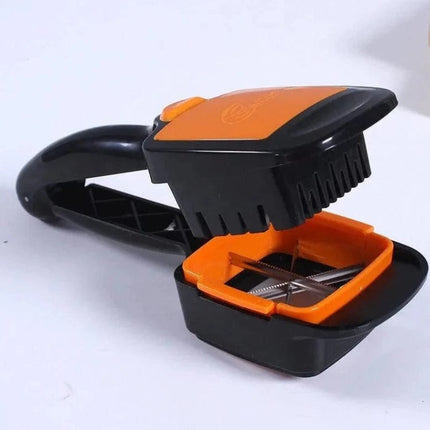 Handheld Vegetable Chopper, Manual Press Onion Dicer and Cucumber Slicer for Stir Fries, Soups and Salads