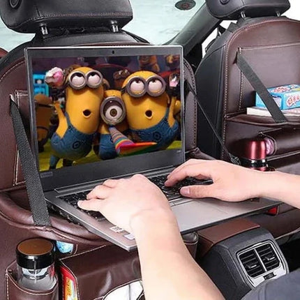 Backseat Car Organizer with Foldable Tray Table, Tablet Holder, Bottle Holders and Storage Compartments, 5 Colours