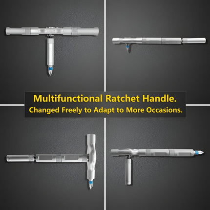 Magnetic Ratchet Screwdriver Set with 24 Precision Bits | Versatile Tool Kit for Home and Electronics Repairs