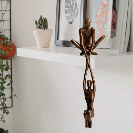 Romantic Resin Couple Sculpture for Home Decor | Modern Wall Art Celebrating Love and Connection