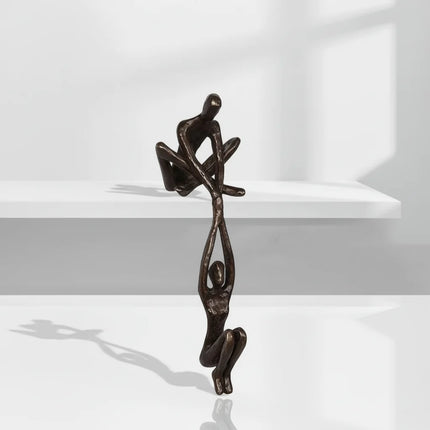 Romantic Resin Couple Sculpture for Home Decor | Modern Wall Art Celebrating Love and Connection
