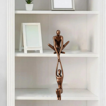 Romantic Resin Couple Sculpture for Home Decor | Modern Wall Art Celebrating Love and Connection