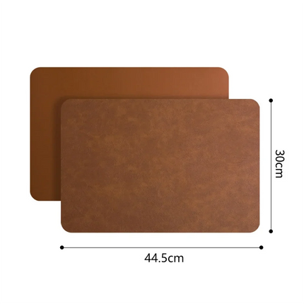 Double-Sided Faux Leather Placemats with Heat Resistance | Waterproof & Elegant Design for Dining Tables