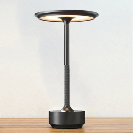 Rechargeable LED Table Lamp with Touch Control Dimming | Elegant Aluminium Design for Warm Ambient Light