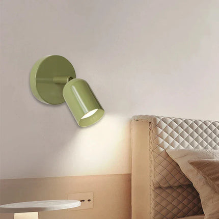 Scandinavian Wall Light with Adjustable Head | Modern Macaron Design for Warm Illumination