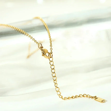 Dainty Gold Initial Necklace, Necklace with Extender – image 7