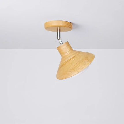 Ceiling Lamp with Natural Timber Finish & Rotatable Design | Modern Nordic Pendant Light for Soft Ambient Illumination