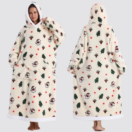 Oversized Blanket Hoodie with Large Hood | Comfortable Wearable Blanket for Home and Outdoor Relaxation