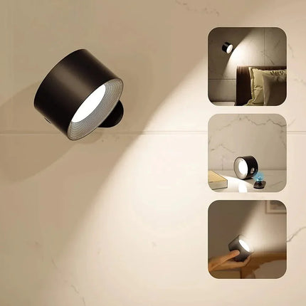 USB Rechargeable LED Wall Light with Touch & Remote Control | Cordless Modern Lamp for Any Space