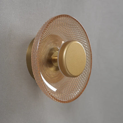Textured Glass Wall Lamp with Integrated LED | Modern Ambient Lighting for Stylish Interiors