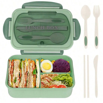 Bento Lunch Box with 4 Compartments & Leak-Proof Seal | 1200 ml for Work, School & Travel