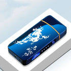 Electric Lighter Windproof, Plasma Lighter USB Rechargeable with Double Arc and Touch Sensor, Candle Lighter Flameless