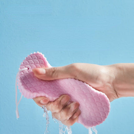 Exfoliating Bath Sponge, Super Soft Reusable Body Scrubber for Daily Shower Exfoliation, No Body Wash Needed