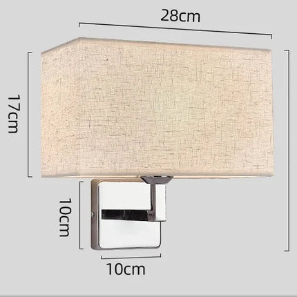 Wall Lamp with LED Reading Arm & Fabric Shade | Modern Dual Lighting Design for Bedside Comfort